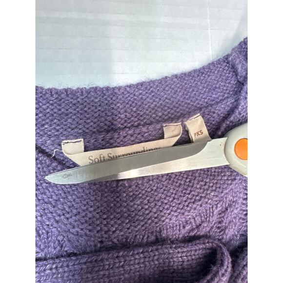Soft Surroundings Sydney Sweater Flared Cable Pullover Wool Blend Size Petite XS - Picture 3 of 5
